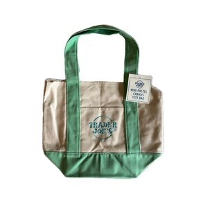 Trader Joe's Mini Pastel Canvas Tote Bag